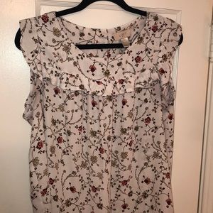 LOFT ruffle tank top work appropriate